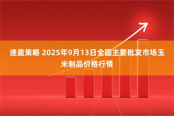 速盈策略 2025年9月13日全国主要批发市场玉米制品价格行情